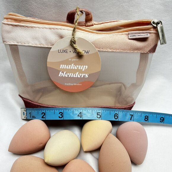 Luxe + Willow 8 Makeup Blenders Sponges Set NEW Egg Shaped - Picture 6 of 6